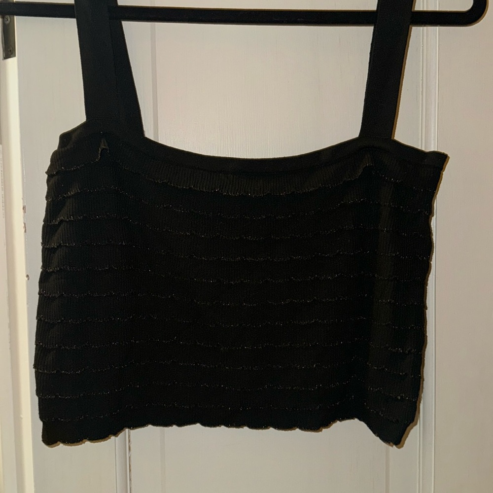 Zara black crop top